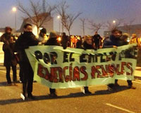 Trabajadores de Gamesa se manifestaron ayer por las calles de Sarriguren