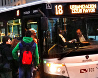 La Línea 18 de Sarriguren vuelve a crecer en número de viajeros en 2014