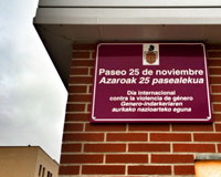 Inaugurado en Sarriguren el “Paseo 25 de noviembre” en recuerdo de las víctimas de la violencia de género