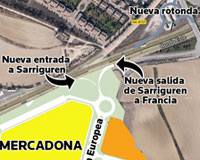 Sarriguren contará con una nueva entrada y salida a través de la avenida de la Unión Europea