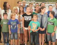 Recepción oficial a los ocho niños ucranianos acogidos en Sarriguren, Gorráiz y Sagaseta